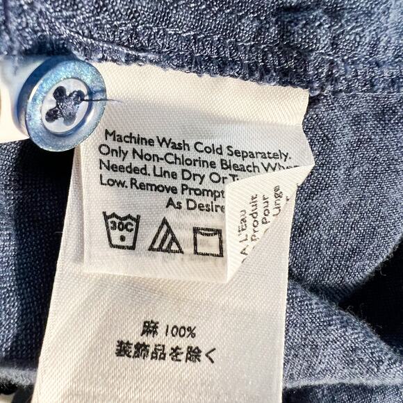 Eddie Bauer Button Up Linen Shirt Womens M Casual Coastal Beachy Casual - Picture 6 of 6